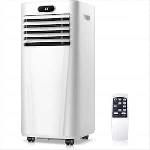 8,000 BTU (5,000 BTU DOE) 115-Volt Quiet 54 dB Portable Air Conditioner for 270 sq. ft. Rooms with Dehumidifier in White