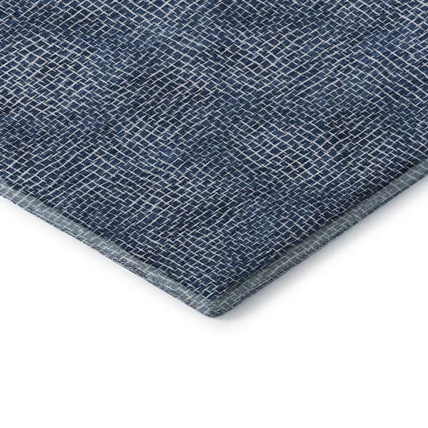 Mayfield Premium Machine Washable Abstract AMF1057 Navy 9 ft. x 12 ft. Area Rug