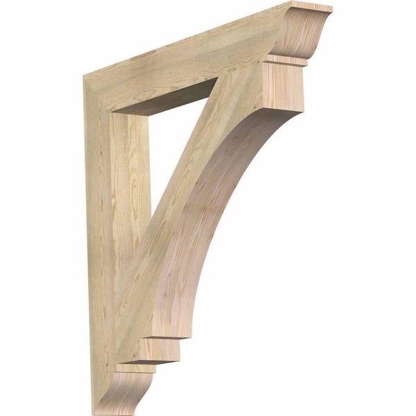 Ekena Millwork 6 in. x 44 in. x 44 in. Douglas Fir Imperial Traditional Rough Sawn Bracket