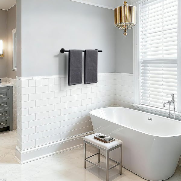 20 in. Wall Mounted Single Towel Bar Bath Hardware Accessory in Oil Rubbed Bronze