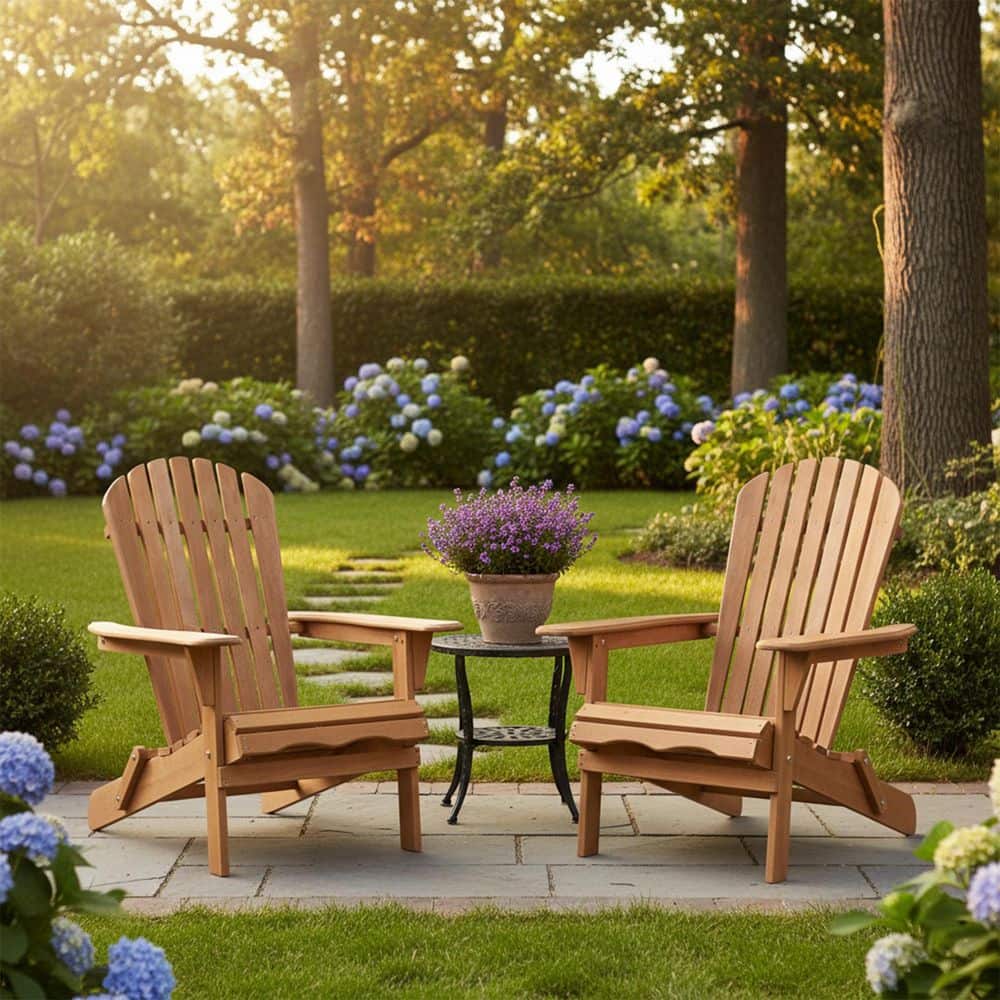 Light Brown 2-Piece Wood Patio Conversation Set, Patio Chair for Garden, Backyard, Porch price history on PriceWatchPro