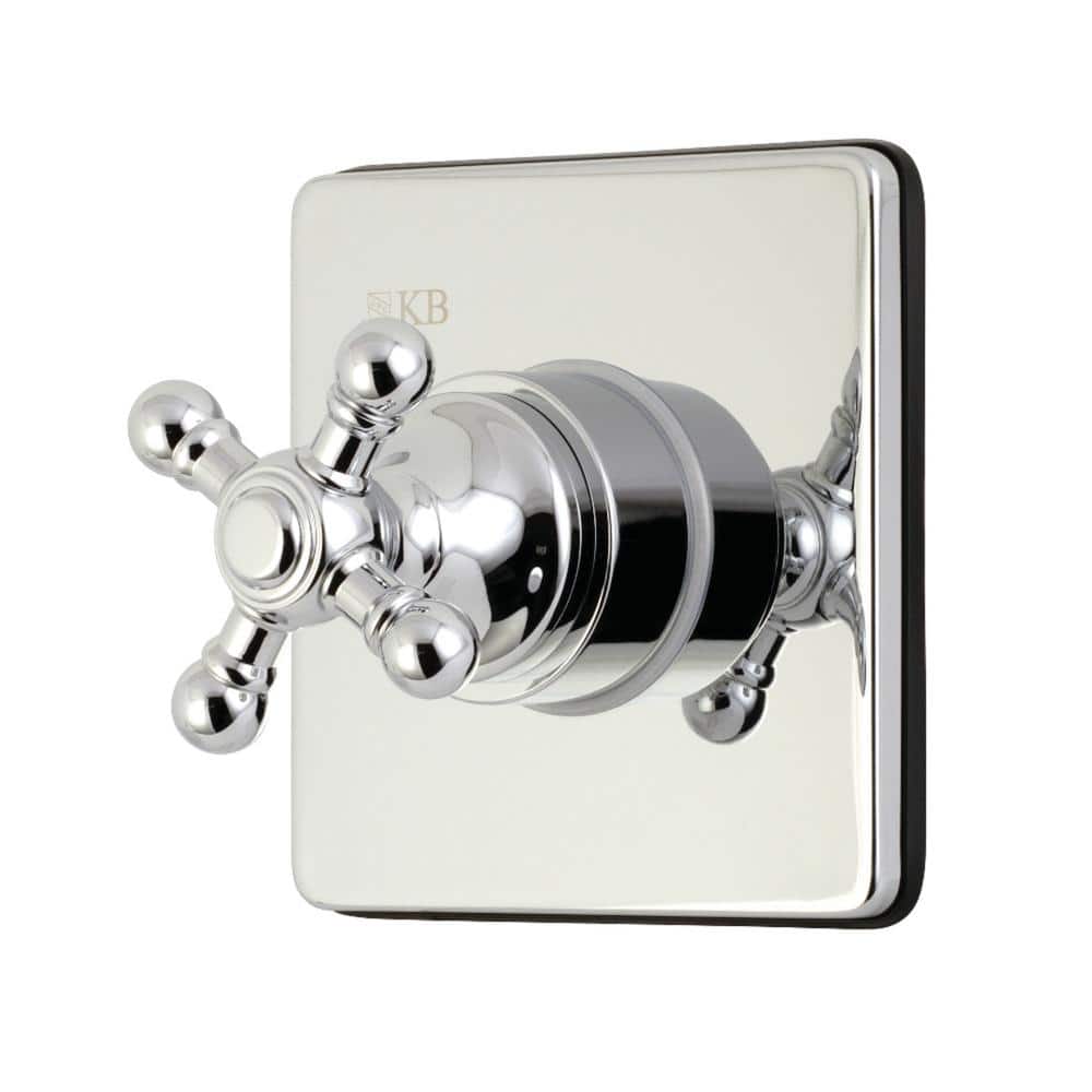 Single-Handle 1-Hole Wall Mount Three-Way Diverter Valve with Trim Kit in Polished Chrome price history on PriceWatchPro