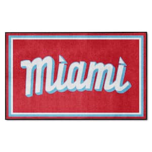 Miami Marlins 4ft. x 6ft. Plush Area Rug