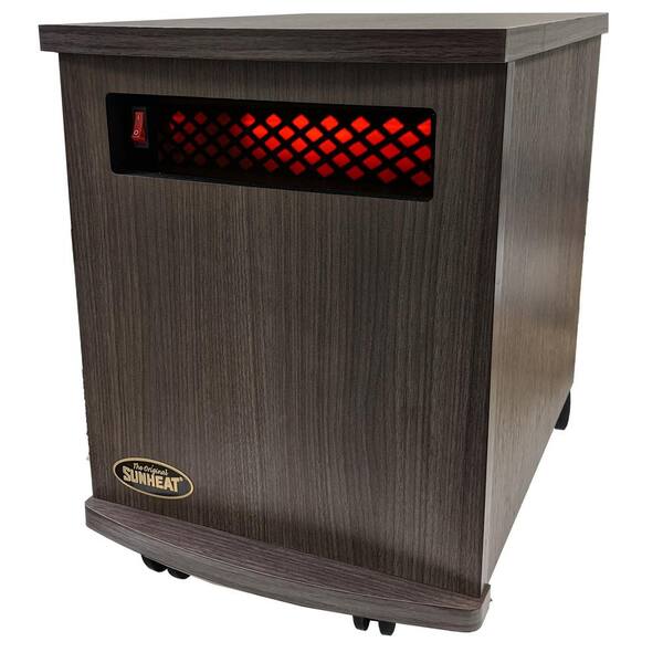 Original Sunheat 5-Year Warranty Electric Infrared Heater Charcoal Walnut  USA1500-M Charcoal Walnut - The Home Depot