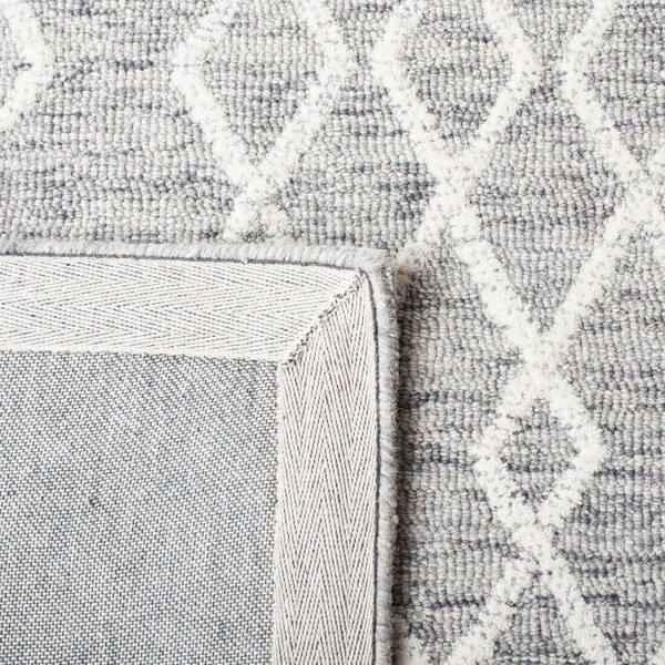 SAFAVIEH Metro Collection MET124F Handmade Premium Wool Living Room Dining Bedroom Area Rug 5' x 8' Grey 