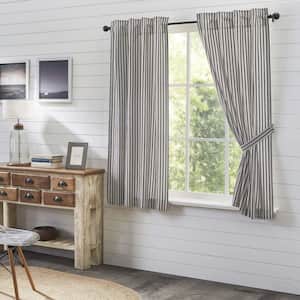 Ashmont 36 in W x 63 in L Cotton Light Filtering Rod Pocket Window Panel Warm Grey Vintage White Pair