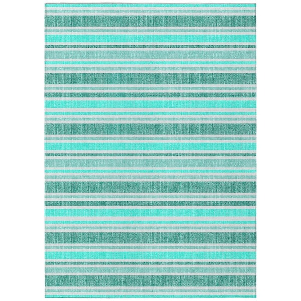 Addison Rugs Chantille ACN531 Turquoise 5 ft. x 7 ft. 6 in. Machine Washable Indoor/Outdoor Geometric Area Rug