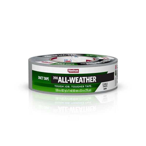 Photo 1 of 1.89 in. x 60 yd. 398 All-Weather HVAC Duct Tape in Silver