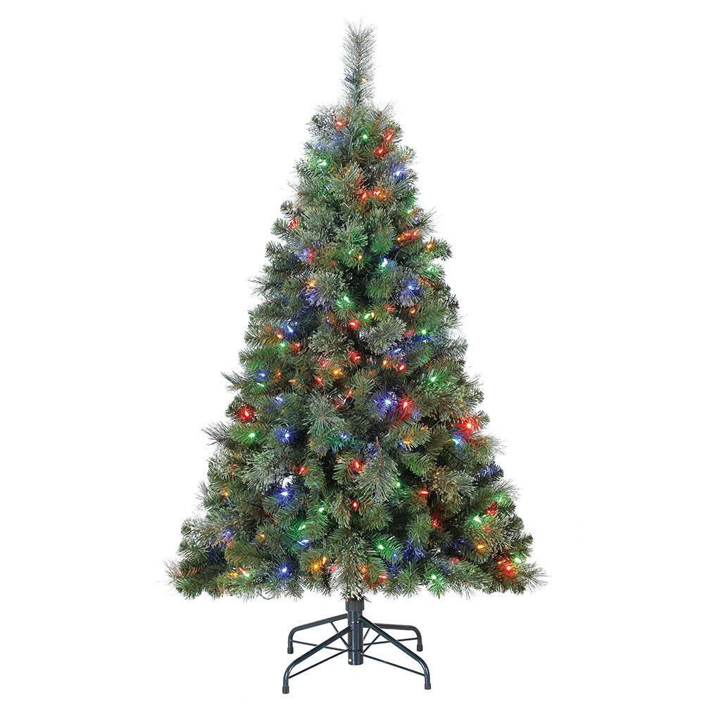 HOME HERITAGE Cashmere 5 ft. Artificial Cascade Christmas Tree with