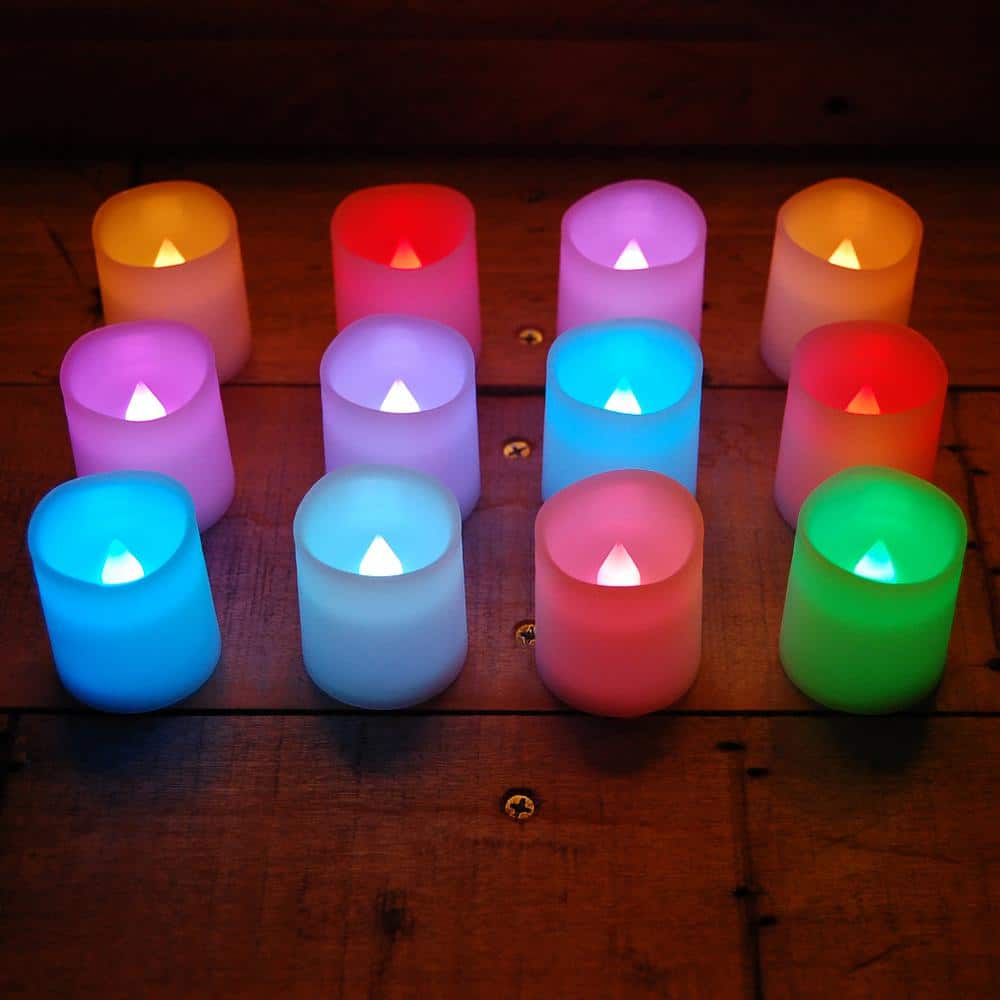 Eternal Glow Set of 12 Flameless LED Votive Candles in White