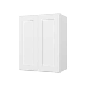 Easy-DIY 24-in W x 12-in D x 30-in H in Shaker White Ready to Assemble Wall Kitchen Cabinet