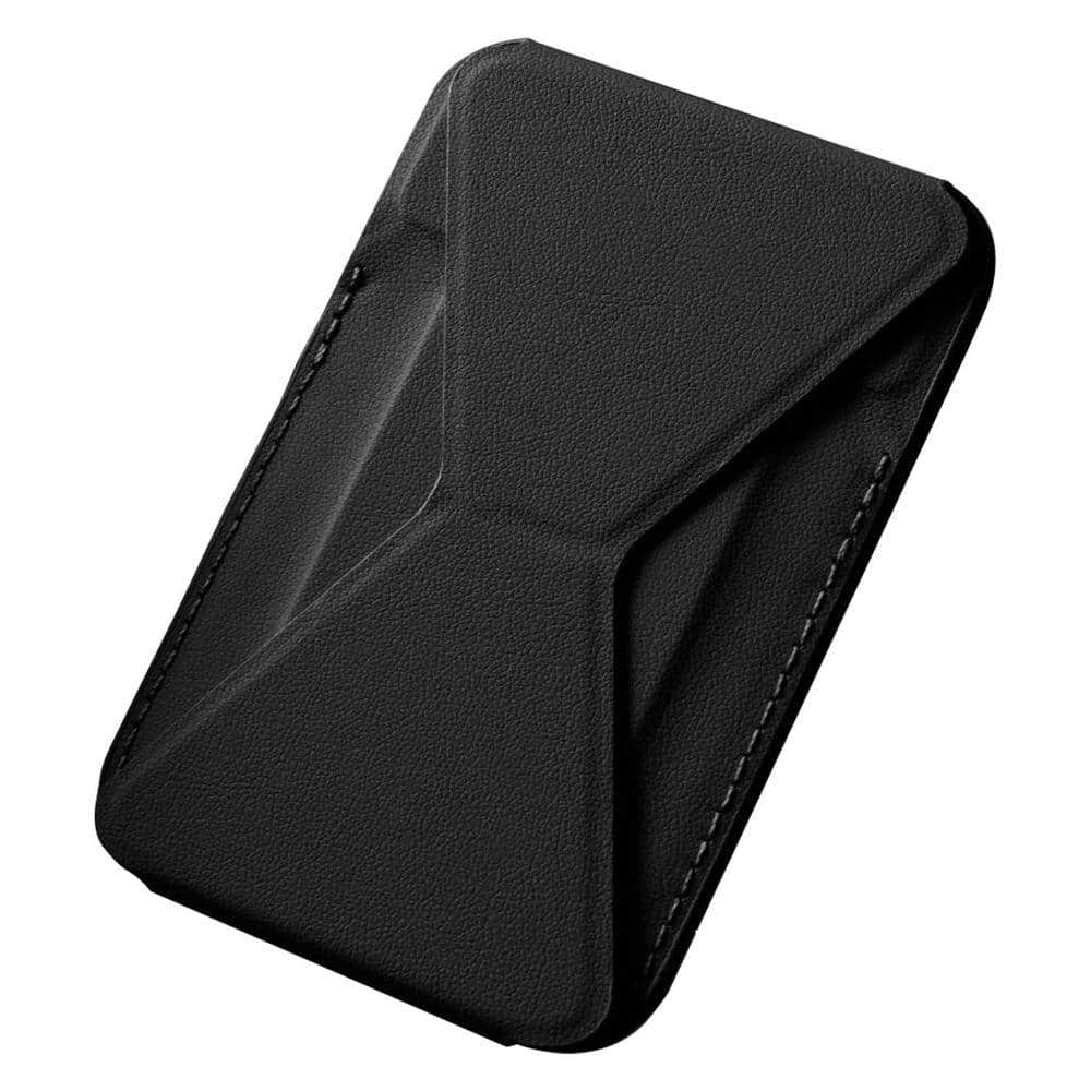 Magnetic Wallet Stand Compatible with iPhone Series Angle Adjustment Magsafe Compatible Phone Stand Jet Black