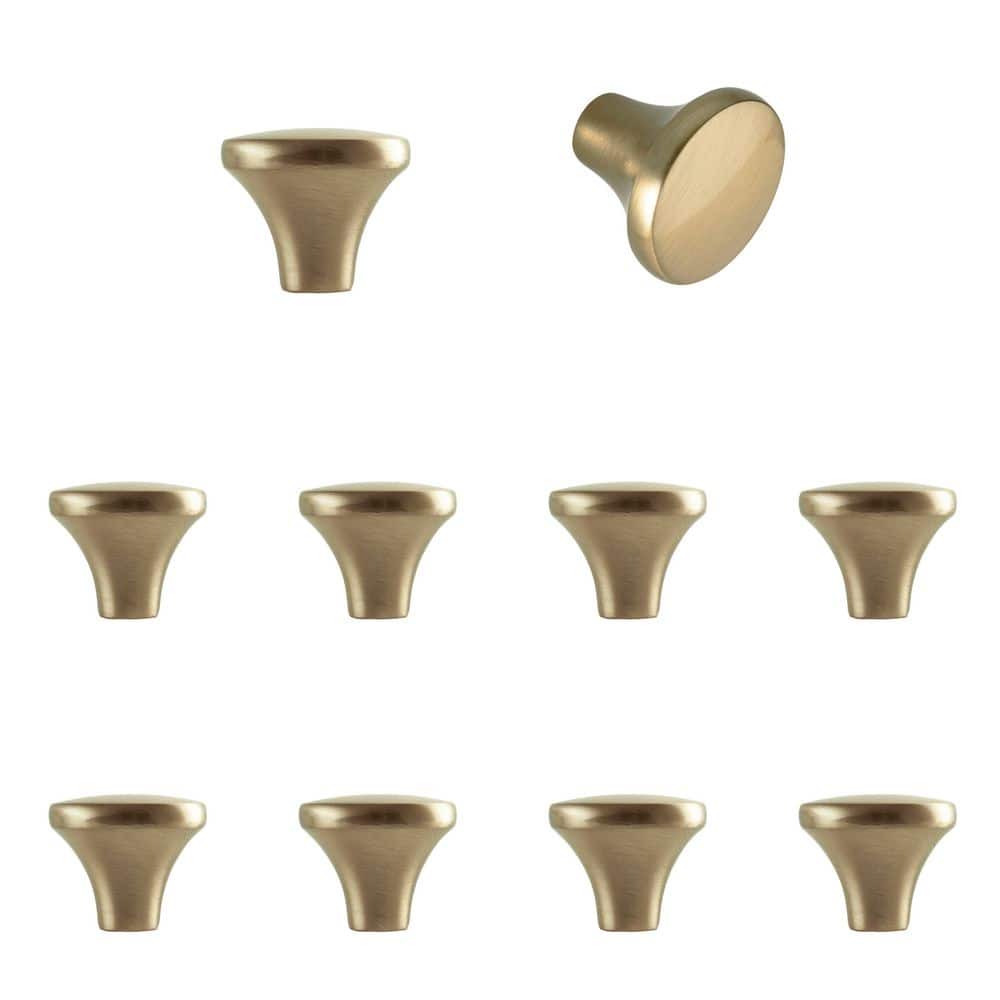 Satin Brass Round Knob Multipack with Mounting Hardware