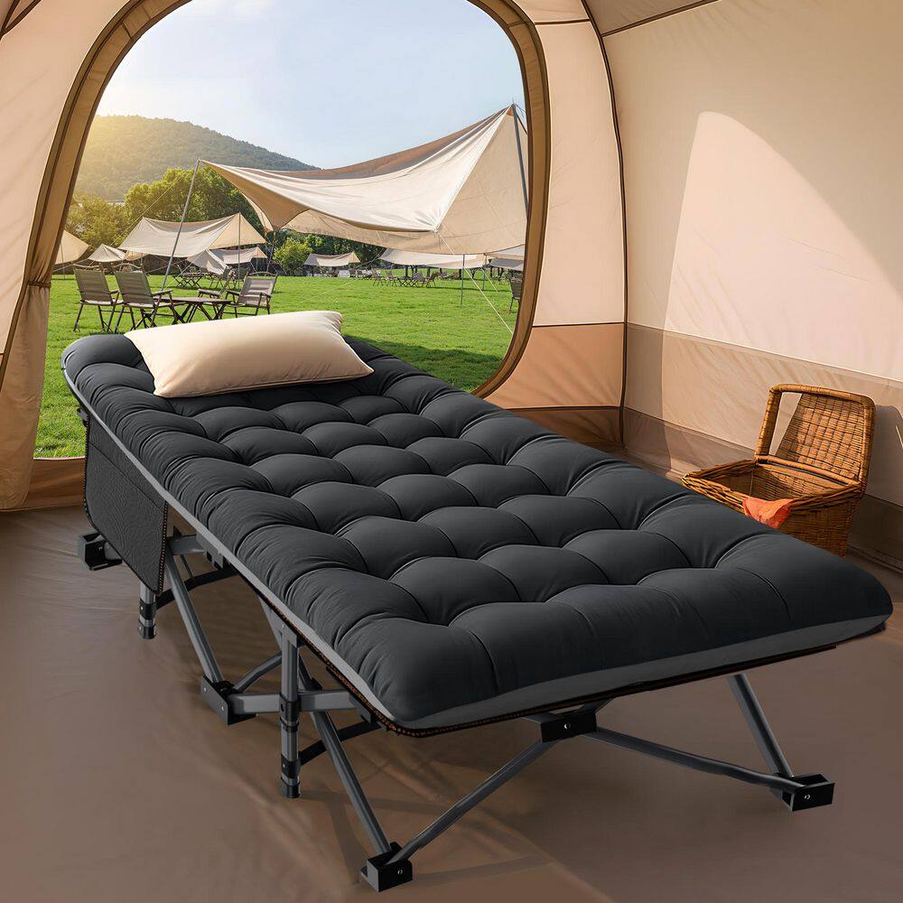 COLMERD Camping Cot With Comfortable Mattress Cots For