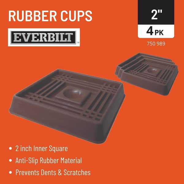 Anti-slip Furniture Pads, 2x2 Square Rubber Anti-slip Caster Cup