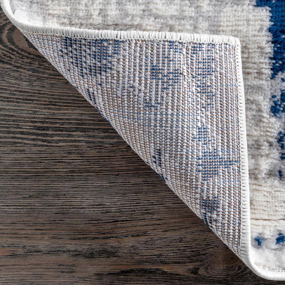 Madalynn Abstract Blue Synthetic 4' x 6' Area Rug