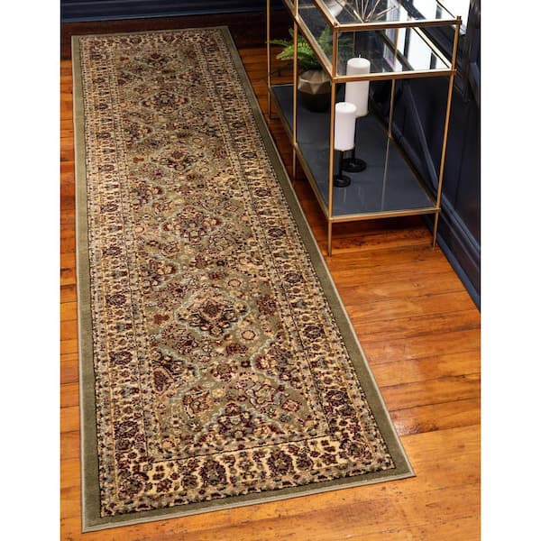 Voyage Colonial Light Green 2' 7 x 10' 0 Runner Rug