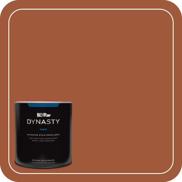 BEHR DYNASTY 1 qt. #S-H-230 Ground Nutmeg Satin Enamel Interior Stain-Blocking Paint & Primer