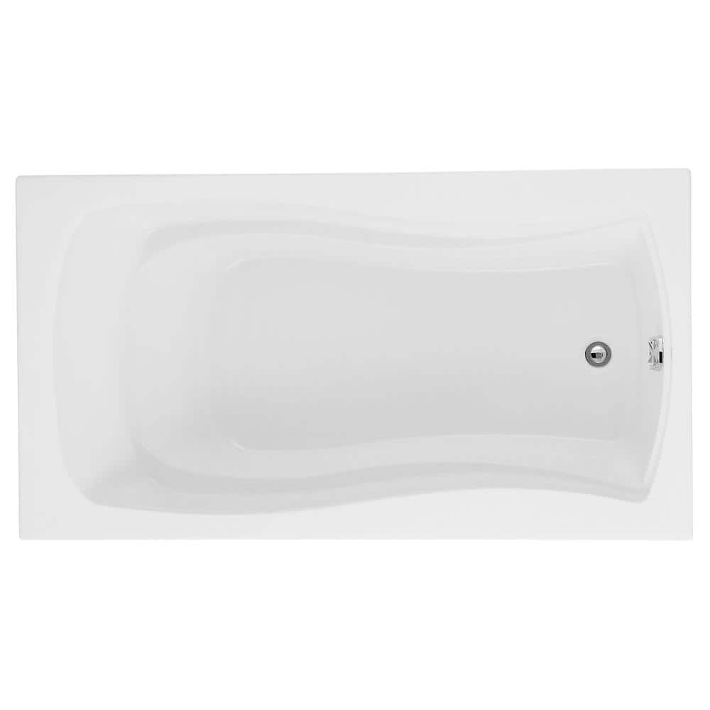 Mariposa 66 in. x 36 in. Rectangular Soaking Bathtub with Right-Hand Drain 