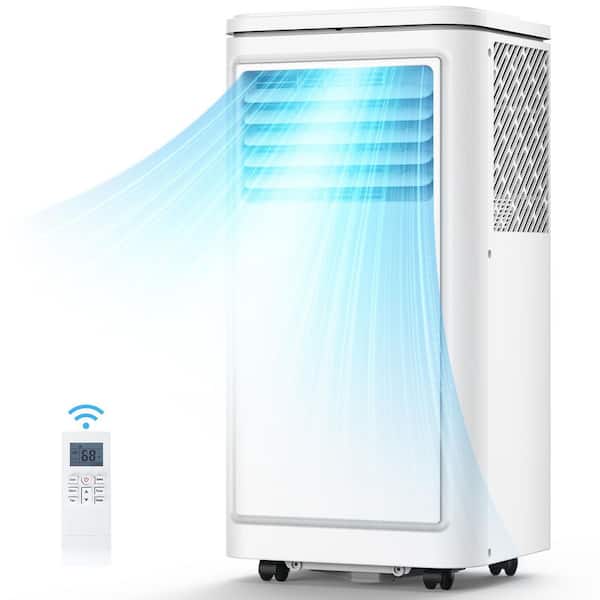 5,000 (DOE) BTU Portable Air Conditioner Cools 270 Sq. Ft. with Dehumidifier, Remote and 24Hrs Timer in White