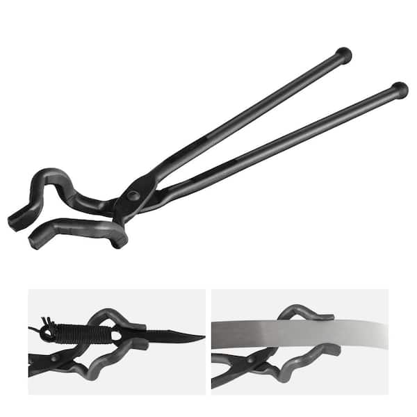 VEVOR Blacksmith Tongs, 18 in. Z V-Bit Tongs, Carbon Steel Forge Tongs with  A3 Steel Rivets, for Knife Blades, Long Pieces, Ci DZQDPQZV18YZLIJY0V0 -  The Home Depot