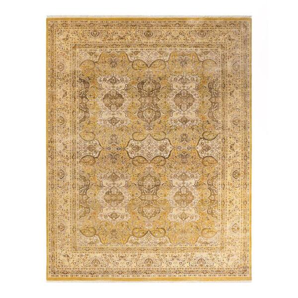 Solo Rugs Mogul One-of-a-Kind Traditional Green 7 ft. 11 in. x 10 ft. 1 in. Oriental Area Rug