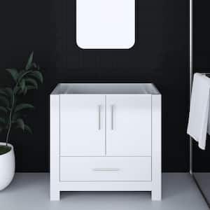 Boston 36 in. W x 20 in. D x 34 in. H Bath Vanity Cabinet without Top in Glossy White