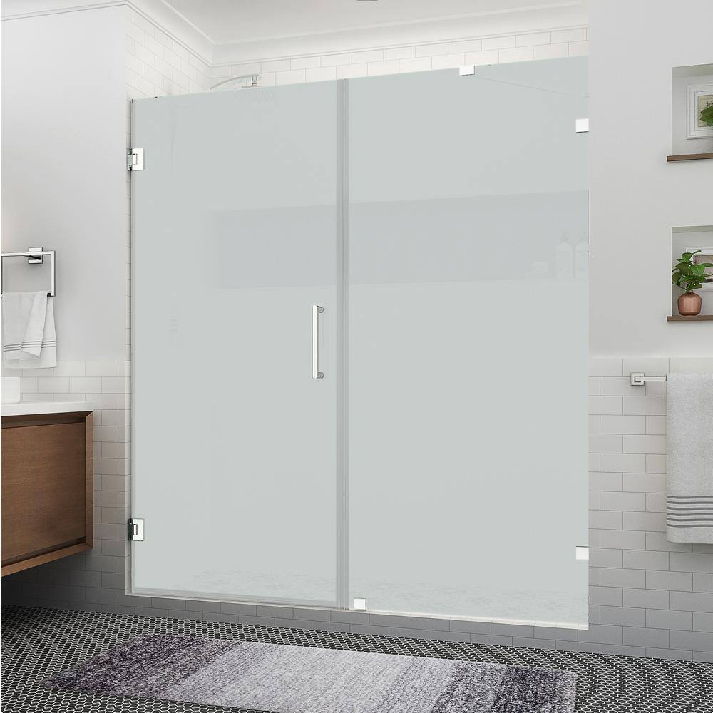 Aston Nautis XL 72.25 to 73.25 in. W x 80 in. H Hinged Frameless Shower