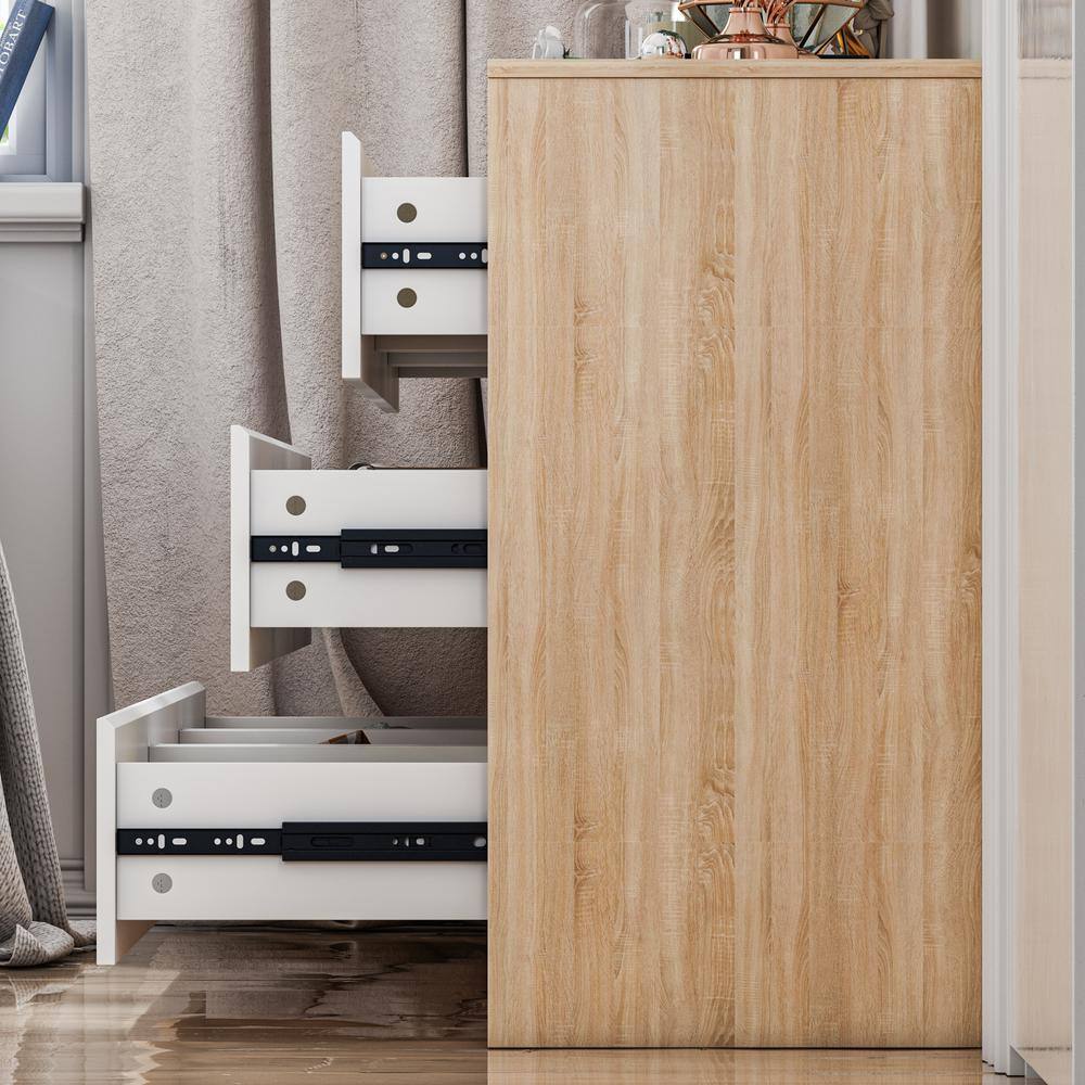 Black 9-Drawer Wood Chest of Drawers 31.5 in. H x 63 in. W x 15.7 in. D Storage Cabinet - thumbnail 6