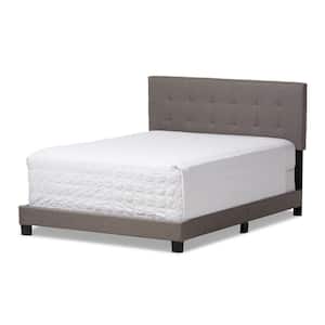Brookfield Contemporary Gray Fabric Upholstered Queen Size Bed
