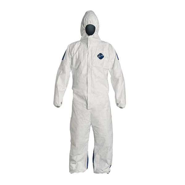 TRIMACO DuPont Tyvek Dual 2XL White Coverall with Hood