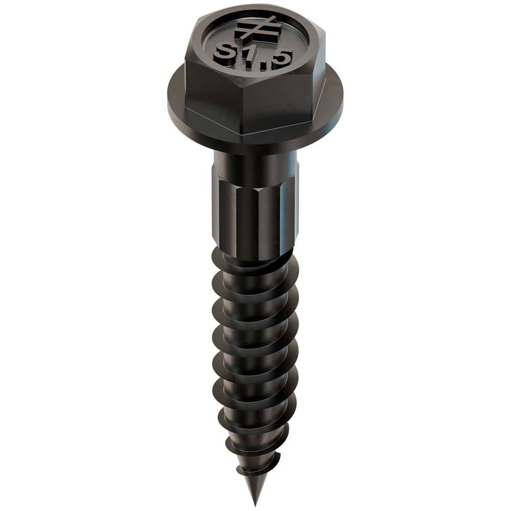 Outdoor Accents Heavy-Duty Connector Screw - 1/4 in. x 1-1/2 in. DB Coating, Black (25-Qty) price history on PriceWatchPro