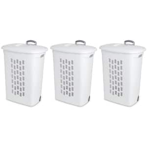 Laundry Hampers with Lift-Top Wheels and Pull Handle (3-Pack)