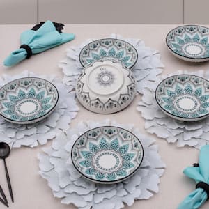8.46 in. Coup Blue and Black Salad Plates (Set of 12)