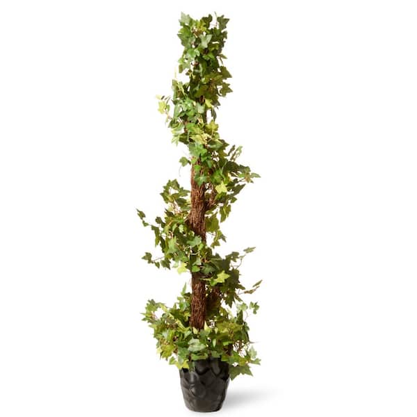 National Tree Company 48 in. Artificial Ivy Spiral Topiary