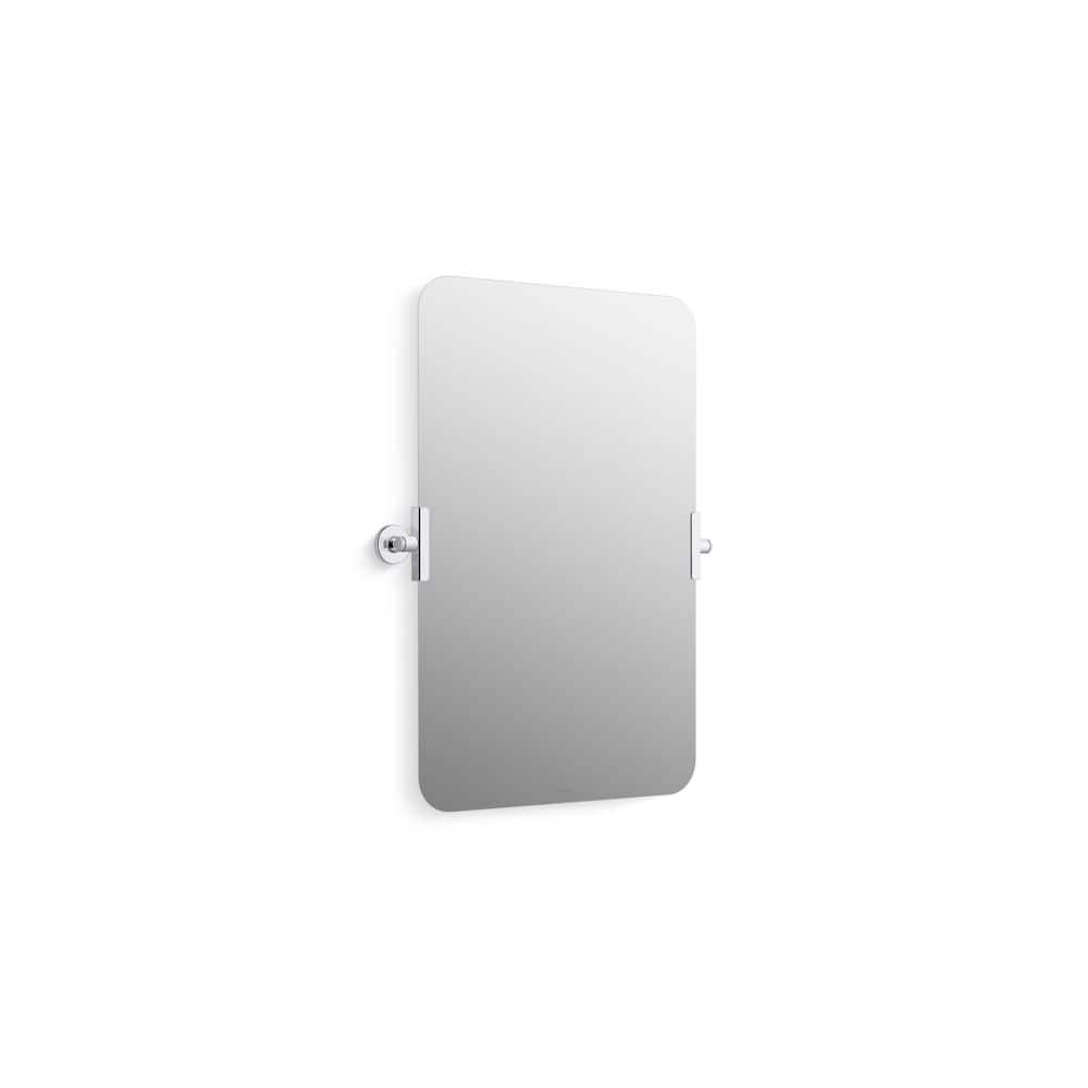 Polished Chrome Frameless Rectangular Bathroom Vanity Mirror
