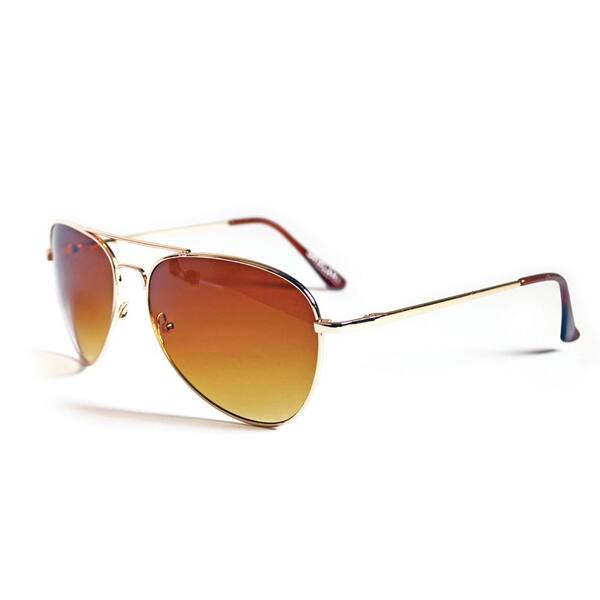 Polarized Gold Aviator Sunglasses