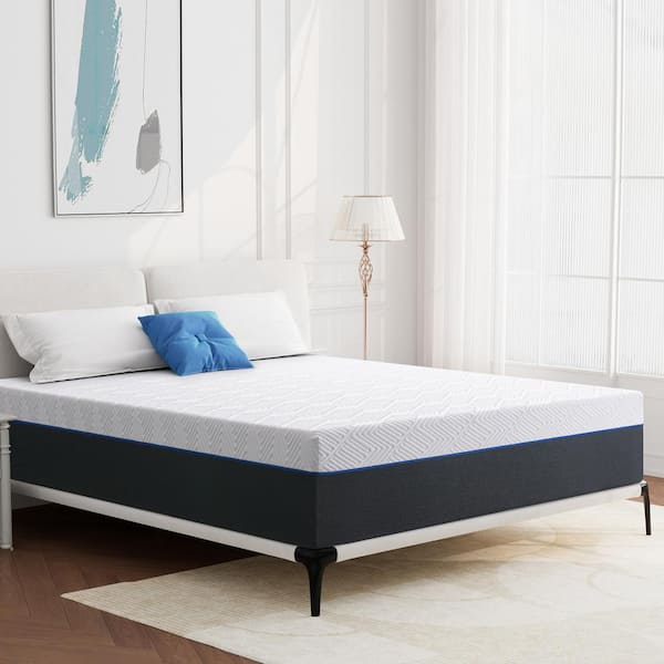 PICCHESS 10 in. Medium Memory Foam Tight Top Queen Mattress, Comfort Support