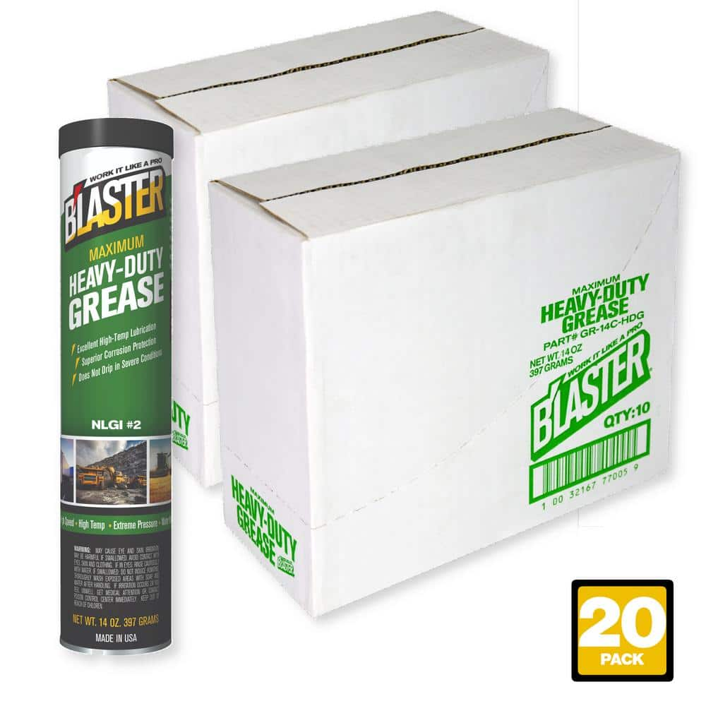 Blaster 14 oz. Maximum Heavy-Duty Grease Cartridge for Grease Gun (Pack ...