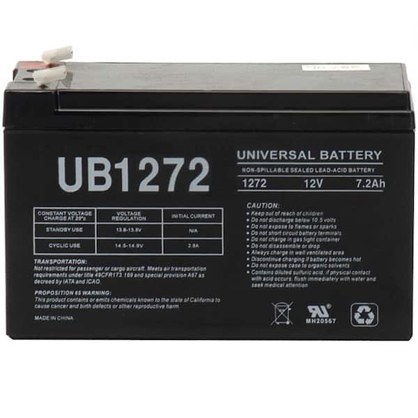 UPG 12-Volt 7.2 Ah F1 Terminal Sealed Lead Acid (SLA) AGM Rechargeable Battery