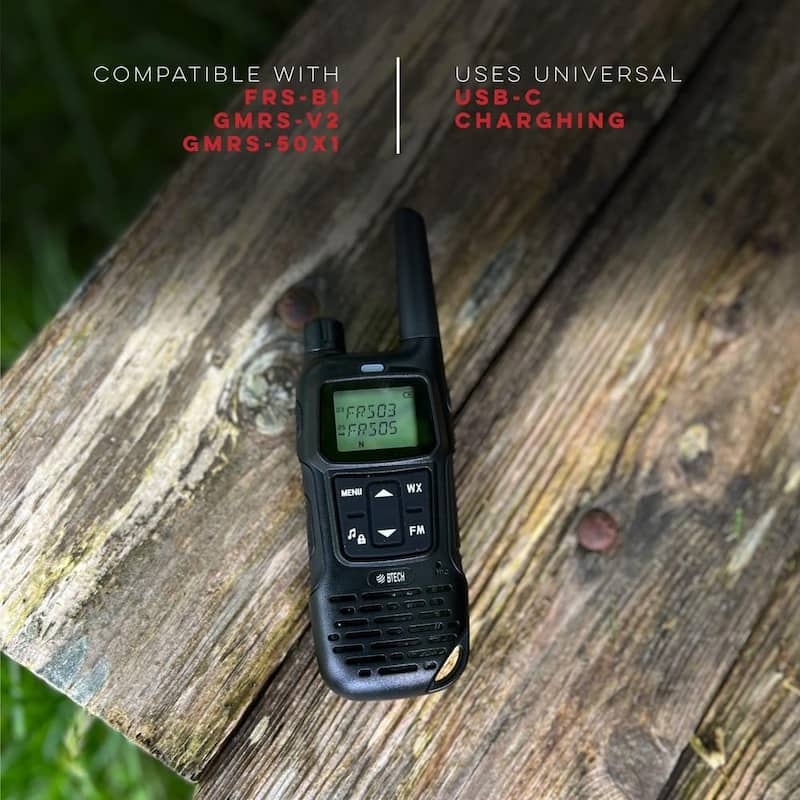 Versatile 36 Mile Range Rechargeable Waterproof Digital 2-Way Radio with Charger (2-Pack)