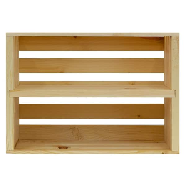 x 9.5" W Storage Crate Large  18" L x 12.5" H Unfinished Pine Wood Versatile 