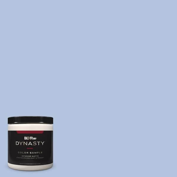 BEHR DYNASTY 8 oz. #600C-3 Periwinkle Bud Matte Stain-Blocking Interior/Exterior Paint and Primer Sample