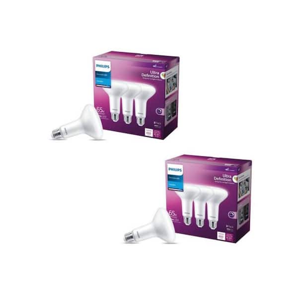 65-Watt Equivalent BR30 Dimmable E26 LED Light Bulb Daylight 5000K (3-Pack)