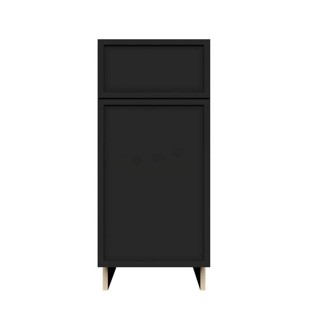 Slim Shaker Assembled 21 in. W x 34.5 in. H x 24 in. D Base Kitchen Cabinet in Black price history on PriceWatchPro