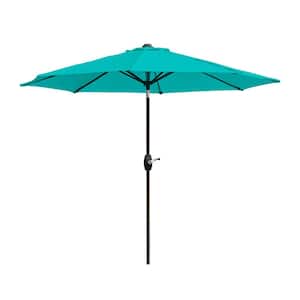 Tristen 9 ft. Aluminum Tilt Patio Umbrella in Turquoise