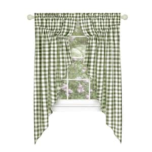Buffalo Check 72 in. W x 63 in. L Polyester/Cotton Light Filtering Window Panel in Sage