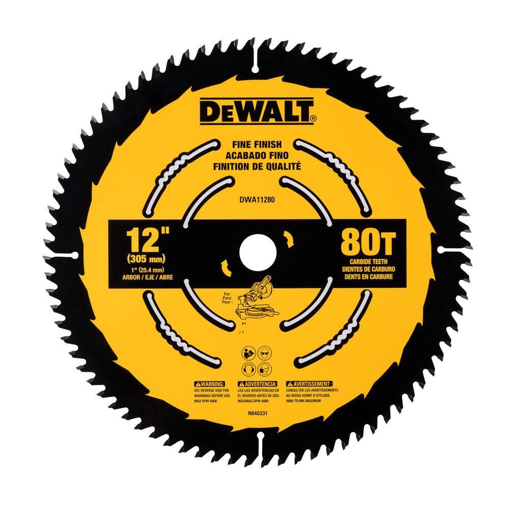 DEWALT 12 in. 80T Fine Finish Saw Blade DWA11280