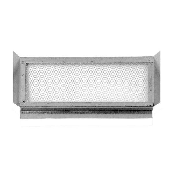Gibraltar Building Products 15.125 in. x 2.125 in. x 5.5 in. Rectangular Silver Built-in Screen Galvanized Steel Soffit Vent