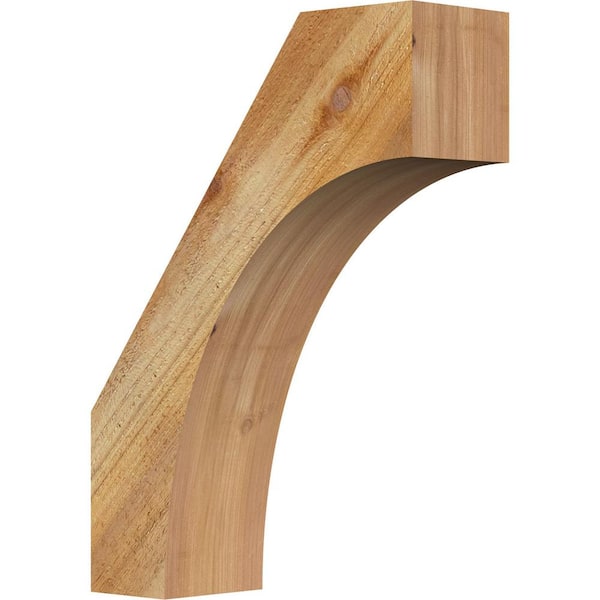 Ekena Millwork 4"W x 12"D x 16"H Westlake Rough Sawn Knee Brace, Western Red Cedar